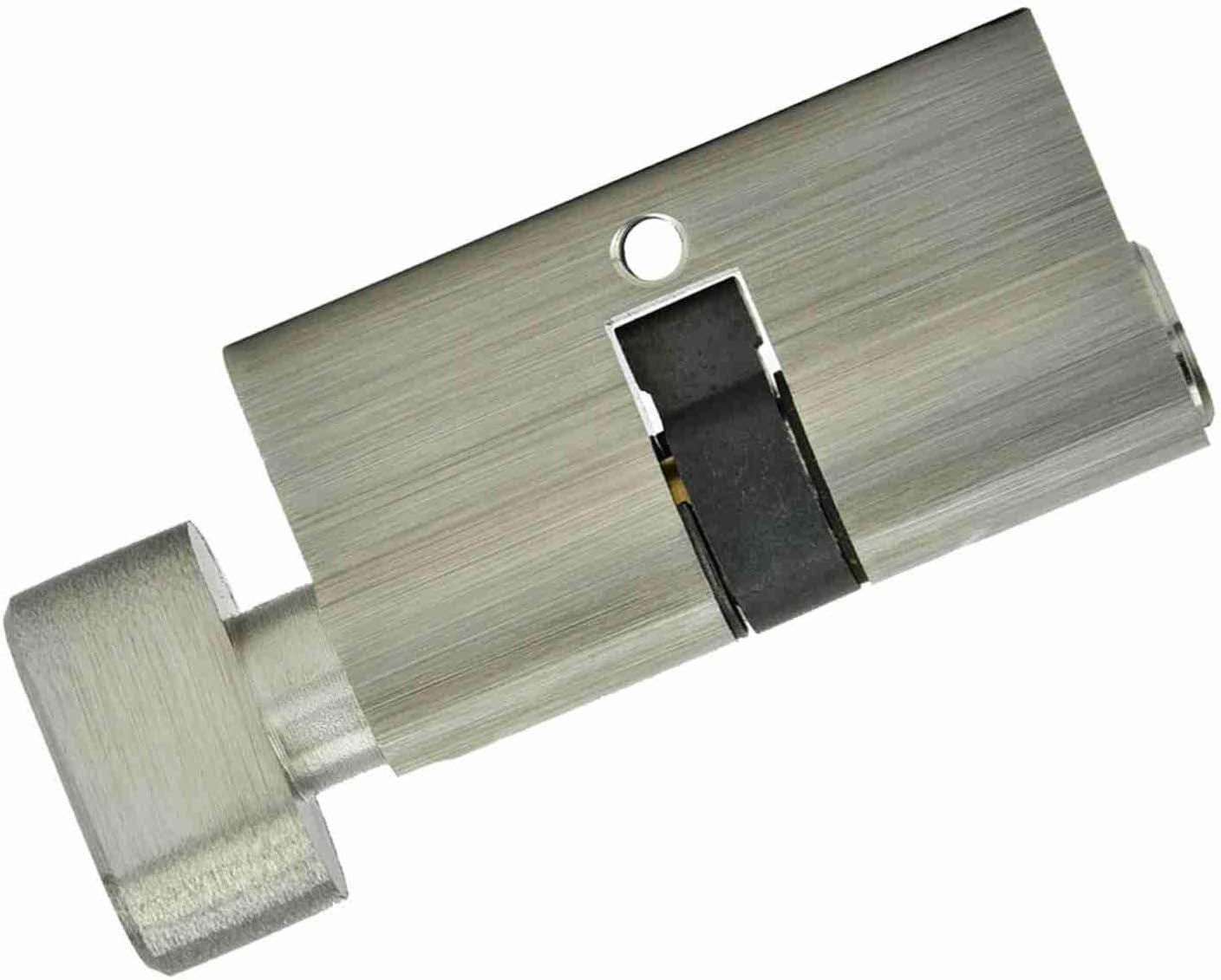 Pongnas Door Lock Cylinder, Anti Theft Cylinder Lock Single Open Copper Door with Keys Replacement Parts (L=60mm (30/30))