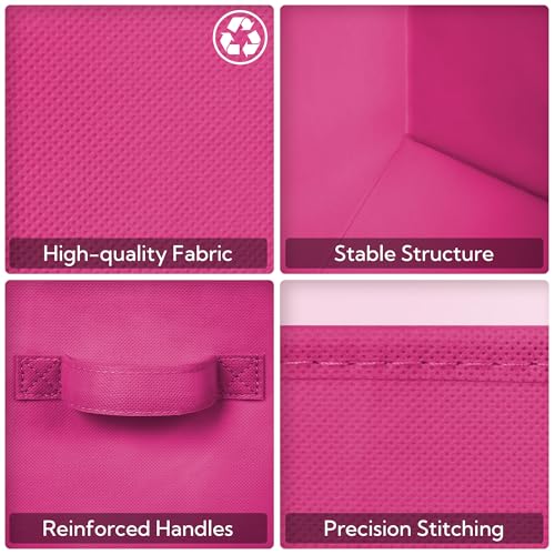 GRANNY SAYS Cube Storage Boxes, Pack of 6 Fabric Storage Cubes 13x13 Inch, Foldable Square Storage Boxes for Shelf, Cube Bac de Rangement, Cubes Storage Organizer for Organising, Dark Colorful by GRANNY SAYS - Image 5