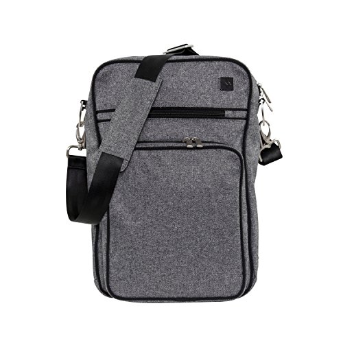 JuJuBe Helix Multi-Functional Crossbody Messenger/Diaper Dad Bag, XY Collection - Gray Matter