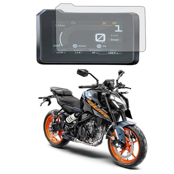 Image of Digital Meter Screen Guard For NEW 2025-2026 KTM DUKE 250 || 5 INCH COLOR TFT Instrument Display Protector || Anti Scratch || Water Resistant || Duke250 Bike Accessories 2024 [Not Tempered Glass]