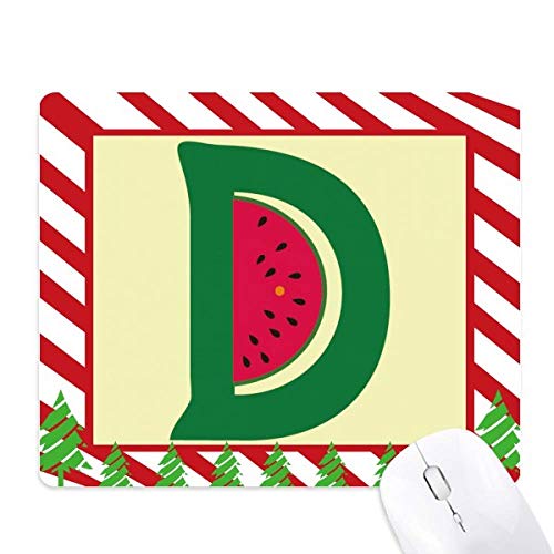 Tapis de souris pastèque et canne de noël pour ordinateur portable