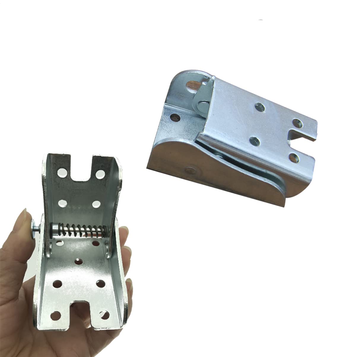 KAFENDA Folding Leg Support Bracket 90° Locking Extended self-Locking Hinge Suitable for Folding feet, Folding workbenches and Kitchen Folding Tables (2 Silver)