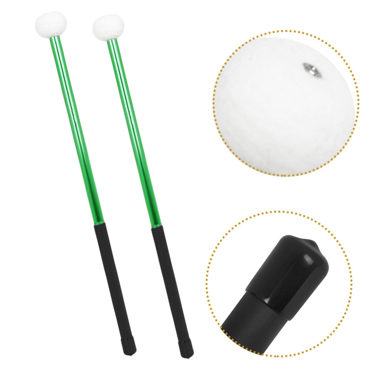 ibasenice 10stücke Filz Kopf Schlagzeugstöcke Für Percussion Instrumente Ergonomisch Gestaltet Langlebig Für Anfänger Und Fortgeschrittene