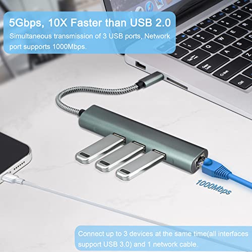High-Speed Usb C To Ethernet Adapter With 3 Usb 3.0 Ports - Perfect For Streaming And Gaming #TOP1