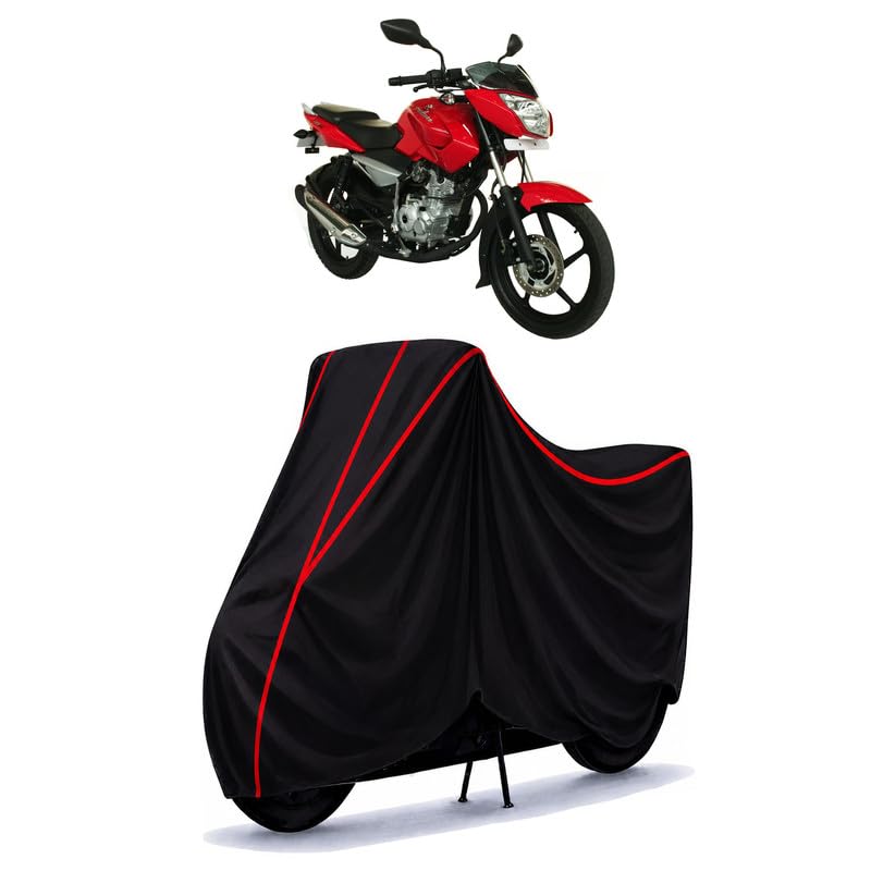 Image of Bajaj Pulsar 135 BS6 Water Resistant Bike Cover for All Motorcycles & Rain | Heavy Duty Taffeta Fabric | UV Protection, Dustproof, Scratchproof | All Weather Two Wheeler Body Cover with Elastic Bottom