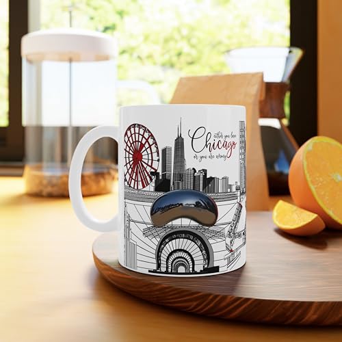Taza de cerámica con diseño Chicago Skyline 11oz miniatura 2