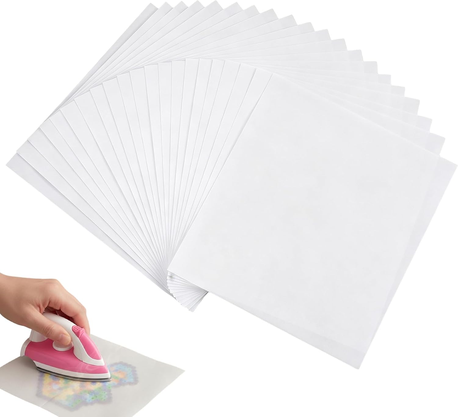 50 Pcs Square Fuse Bead Ironing Paper, Heat Resistant Clear Sheets