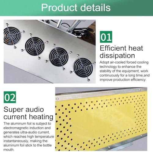 Automatic Induction Sealing Machine for Plastic & Glass Bottles - Adjustable Speed, Seal Width & Height - Efficient Aluminum Foil Sealer for High-Volume Production