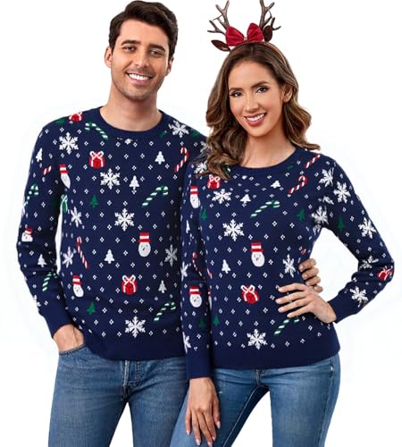 Aottori Weihnachtspullover Familie Set Herren Weihnachtspulli...