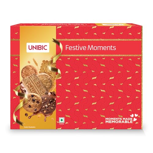 Image of Unibic Festive Moment Cookies,Gift Hamper for Festivals, Sweet Gourmet Delicacies, Corporate Gifting for Employees, Friends and Family,Assorted,500 Gm