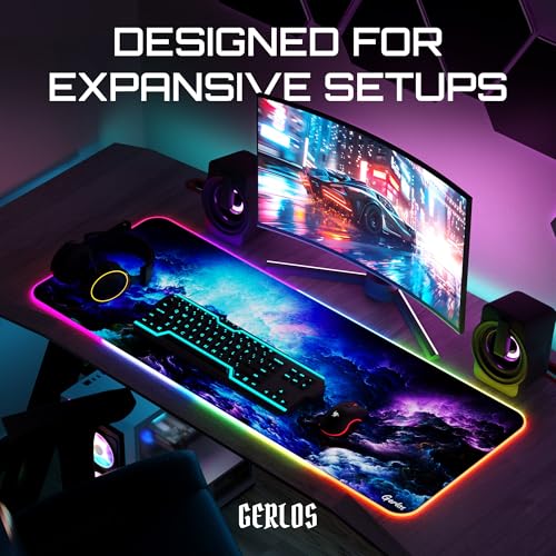 Gerlos RGB Large Gaming Mouse Pad