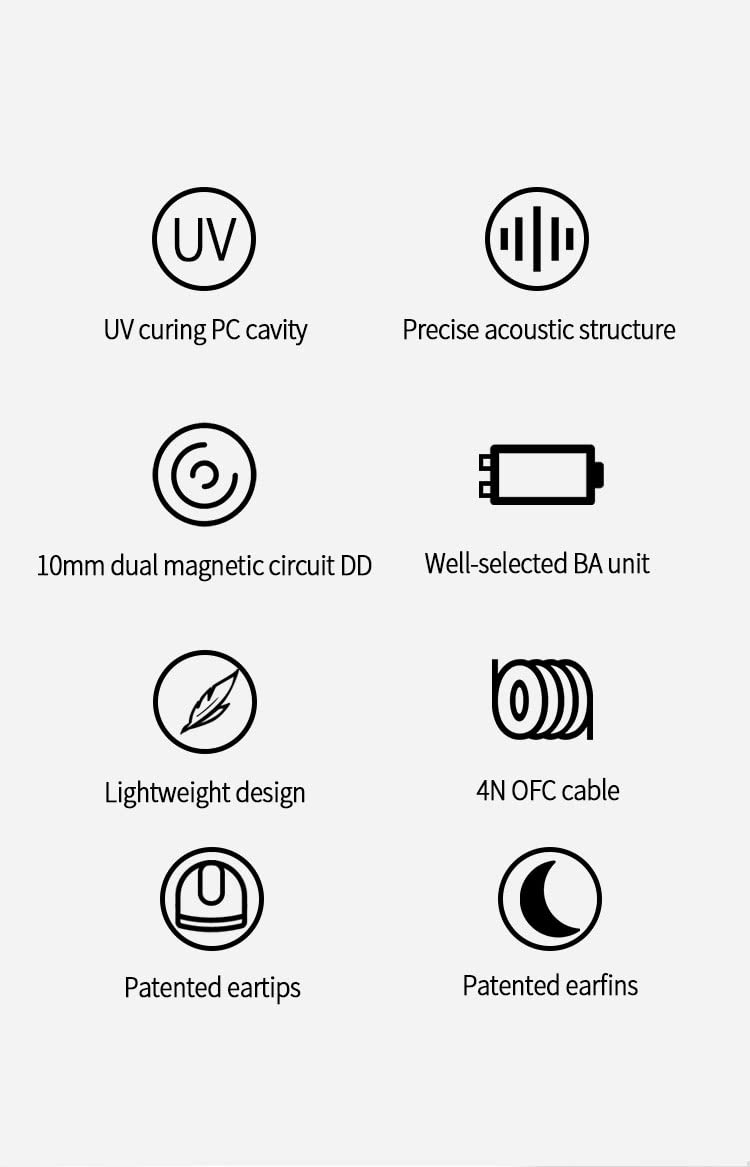 Yinyoo CCZ Melody Écouteurs filaires USB C IEM avec 10mm Double Circuit magnétique DD Ecouteurs Type C Cavité en PC pour iPad Pro 2022/2021/2020/2018/iPad mini6/iPad Air 5/4