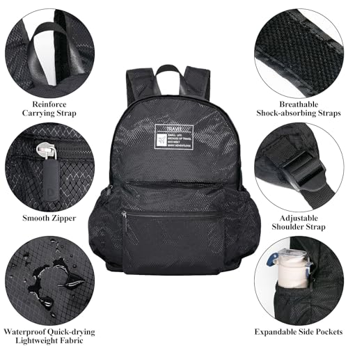 Mochila plegable ligera 15L resistente al agua miniatura 4