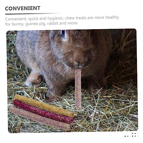 BUGUUYO Meerschweinchen-kauspielzeug 6-teilig Bio-Spielzeug Hamster-zähneknirschstäbchen Kauspielzeug-Set Tragbares Grasmehl-Snack-Spielzeug Für Kleintiere