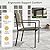 Aoxun 7-Piece Patio Table and Chairs Set for 6, All Weather Outdoor Dining Set with 6 Textilene Chairs and 1 Rectangular Metal Table, Patio Dining Sets for Backyard, Garden and Poolside, Brown