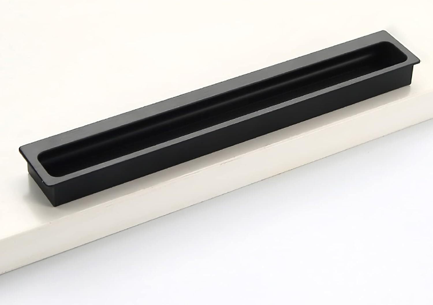 Bokingbo Black Recessed Kitchen Handle Flush Handle,Recessed Flush Door Pull Handle,Invisible Hidden Cabinet Handles Recessed Pull Door Handles Sliding Door Handles For Kitchen Cabinet Door Cupboard Drawer Bedroom