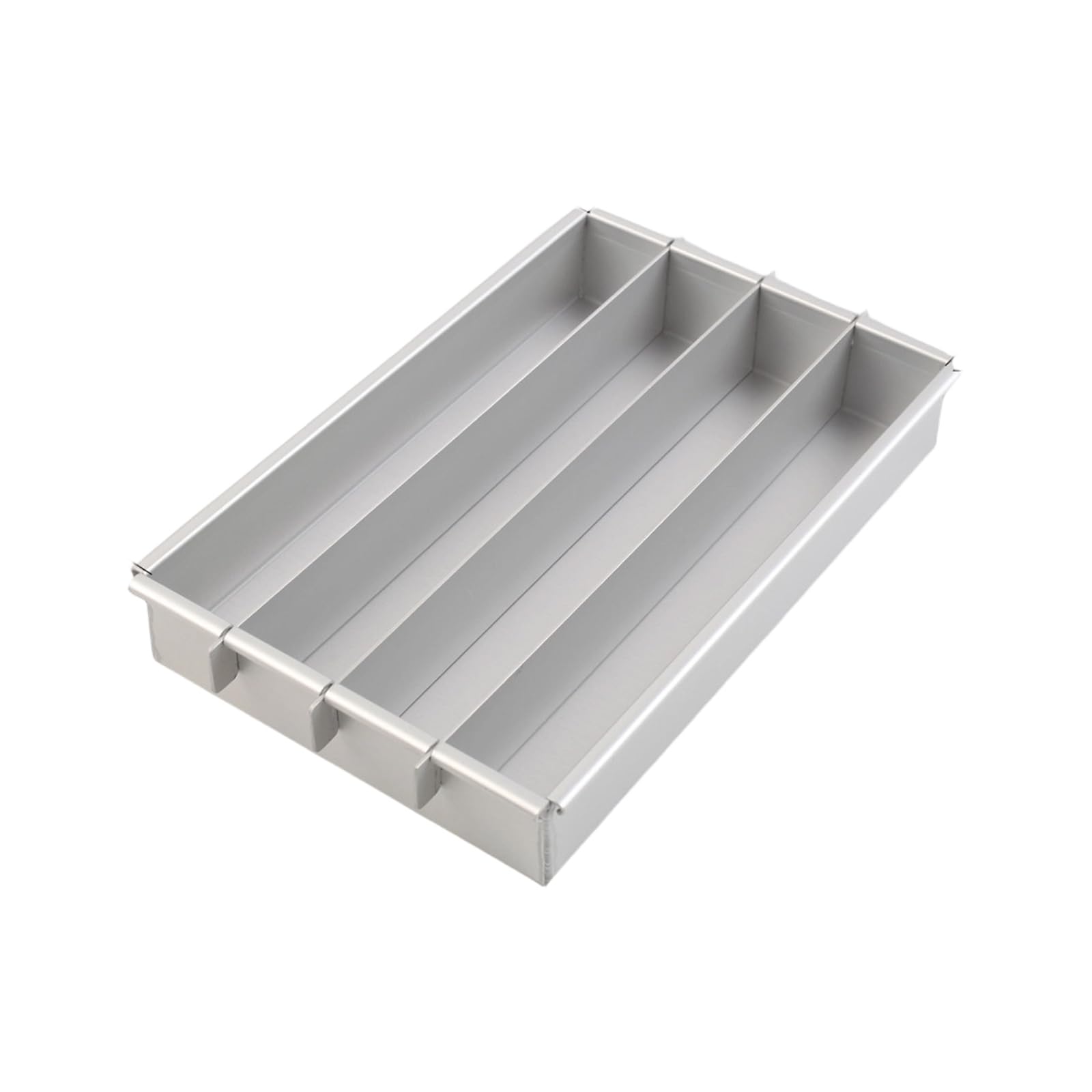 ZEPFJHE Aluminum Battenberg Cake Pan with Removable Dividers Even Heat Distribution Molds for Rectangular Cakes Nonstick Bakeware Aluminum Pan