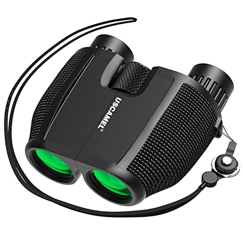 Jumelles Adultes Puissante,12X25 Compactes Télescope avec BAK4 Prisme FMC Lentille pour Voyage Randonnée en Plein air Camping Concert Opéra Sport Cover