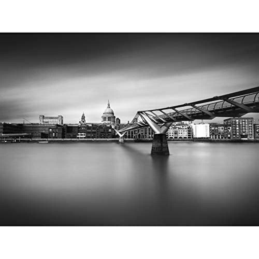 Warby Millenium Bridge London Cityscape Photo Unframed Wall Art Print Poster Home Decor Premium
