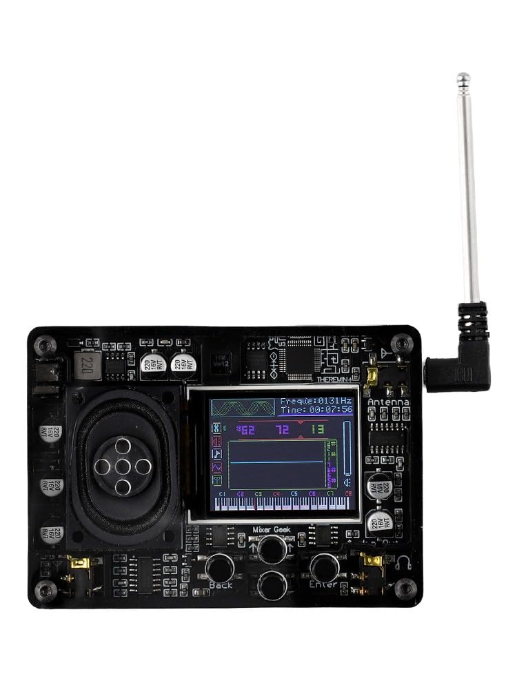 Mini-Theremin, elektronisches Instrument, kreatives Musikspielzeug, Farbbildschirm, 70 Stimmen, Typ-C, tragbar