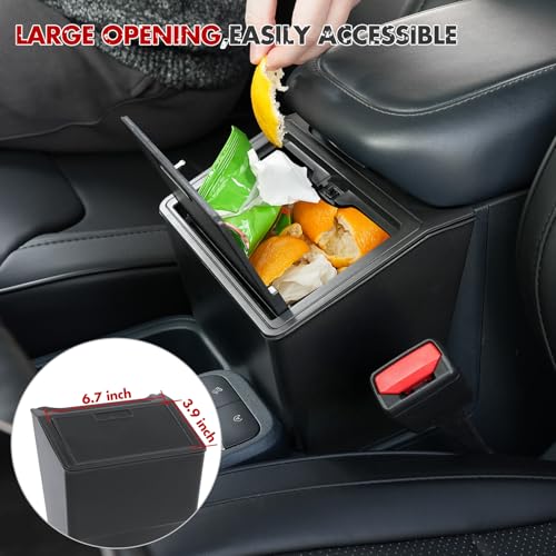 Image of Mabett Lidded Console Storage Box for Ford Maverick Accessories 2026 2025 2024 2023 2022, Seal-Lid Heavy-Duty Multi-Scenario Organizer Front Seat Armrest Trash Can