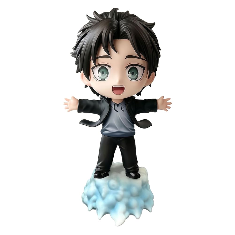 Zhongkaihua Eren Jaeger Figure 13.5CM Cute Anime Mini Statue Display