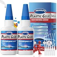 Sekundenkleber für Kunststoffe 30gx2, Modellbau Kleber, Kunststoff Kleber Ultra Stark Plastikkleber für Acryl, PLA, Spielzeug, Auto, Acryl, ABS, PVC, Rohr, DIY-Kits, Vinyl