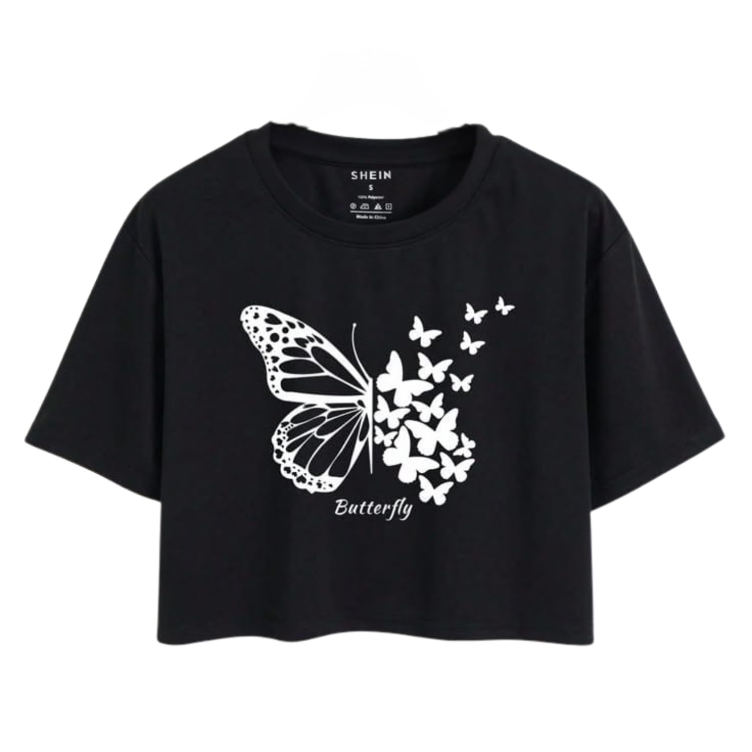 krishna marrt Womens Cotton Blend Butterfly Printed T-Shirt Stylish Half Sleeve Casual Top for Daily Use College & Outings Comfortable & Trendy Tee for Women-picture-34