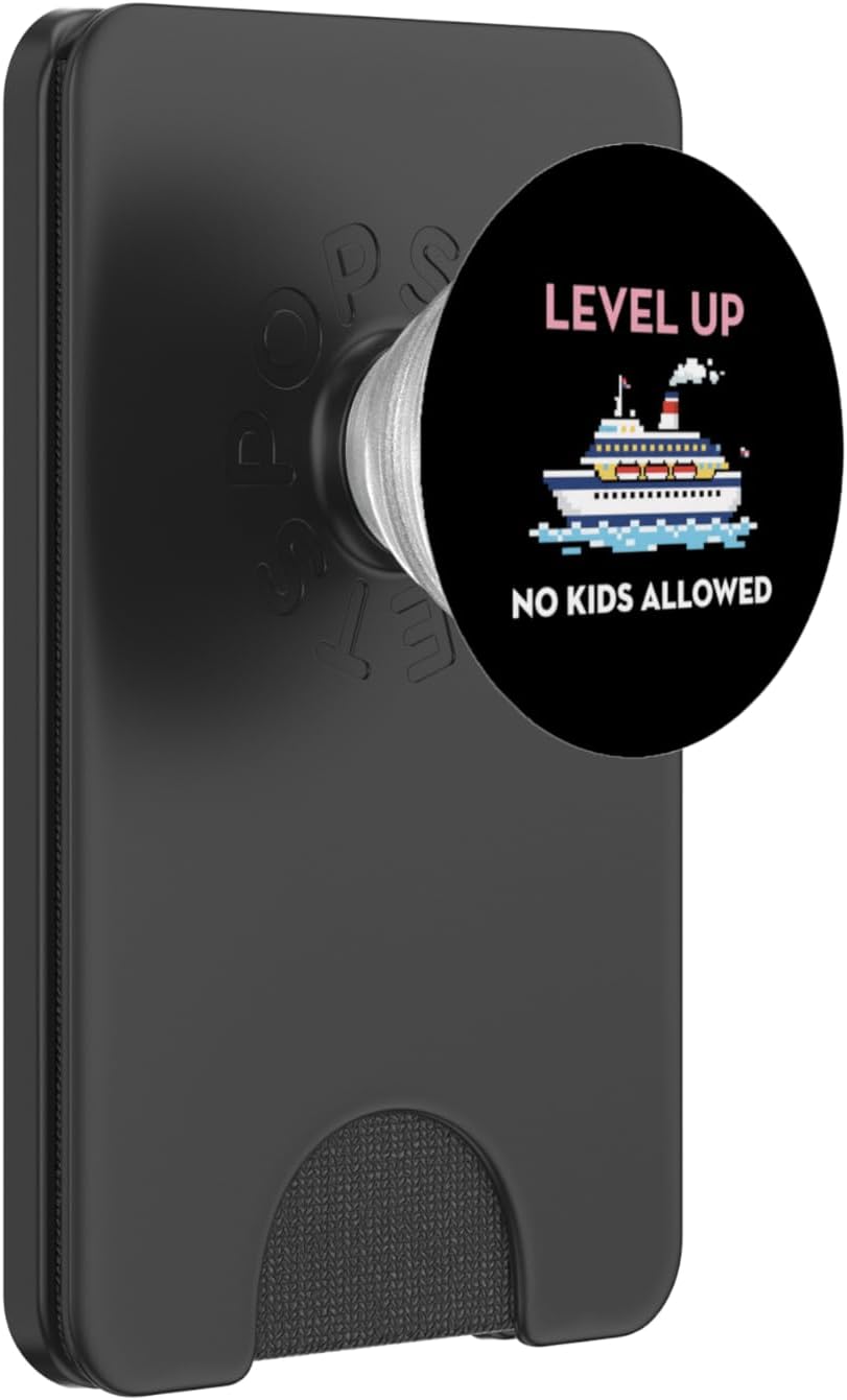 Level Up No Kids Allowed Adult Only Cruise Ship Vacation PopSockets PopWallet for MagSafe