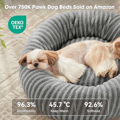 Pawk Extra Large Donut Dog Bed-XL Dog Bed Machine Washable, Calming Round Doughnut Bed Plush Provide Support for All Joints, 92x92x26cm - Image 3