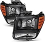 VIPMOTOZ Black Housing OE-Style Headlight Headlamp Assembly For 2007-2011 Dodge Nitro, Driver & Passenger Side