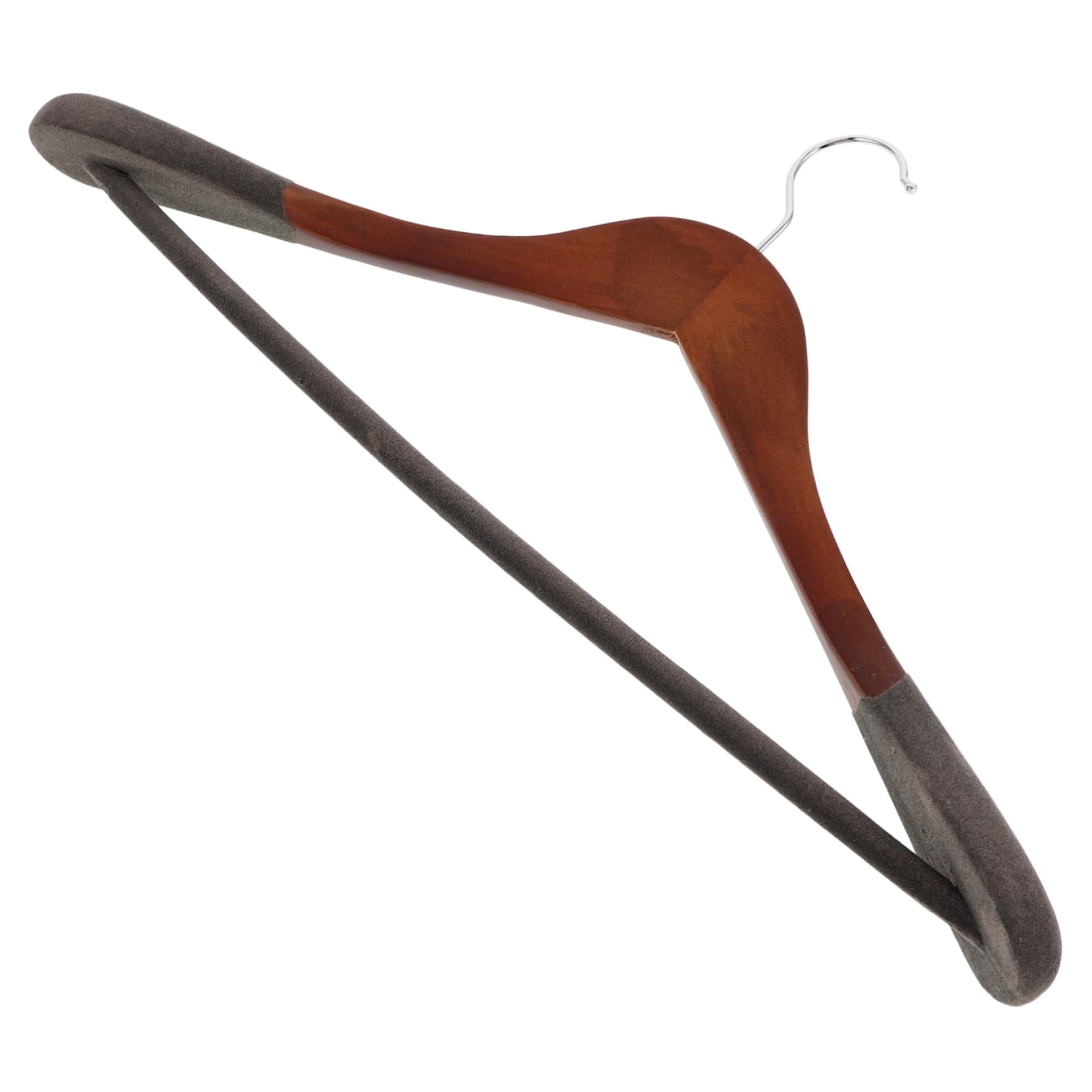 Happyyami Wide Shoulder Wooden Hangers for Men with Detachable Non Slip Pants Bar Gentle Contoured Arms for Suits Coats Jackets Timeless Wooden Aesthetic for Closet Organization