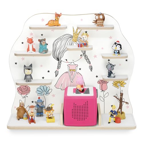 stadtecken étagère en Bois I Convient pour la Toniebox et Tonies I Rangement Parfait pour Tonie dans la Chambre des Enfants I À Monter ou à Suspendre...