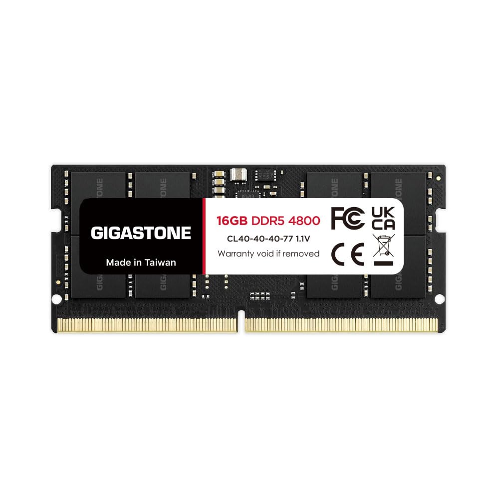 【DDR5 RAM】 GIGASTONE 16GB DDR5 4800MHz PC5-38400 CL 40-40-40-77 1.1V SODIMM 262 Pin Unbuffered Non ECC High Performance Notebook Laptop Memory Upgrade-picture-25