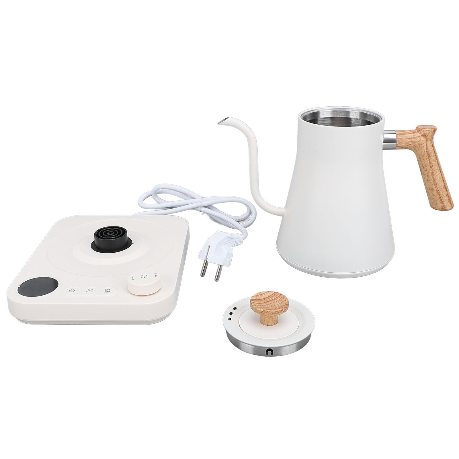 Bollitore Elettrico A Collo Di Cigno, Regolazione Temperatura 40-100°C, Acciaio Inox 304, Display LCD, Timer E Mantenimento Calore, Per Tè E Caffè, Barista E Appassionati