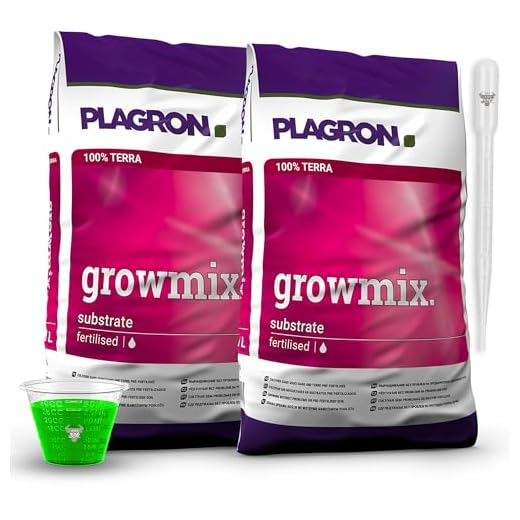 Plagron Growmix 2x50L (100L) mit Pipette und Messbecher – vorgedüngtes Substrat für Starkes Wachstum