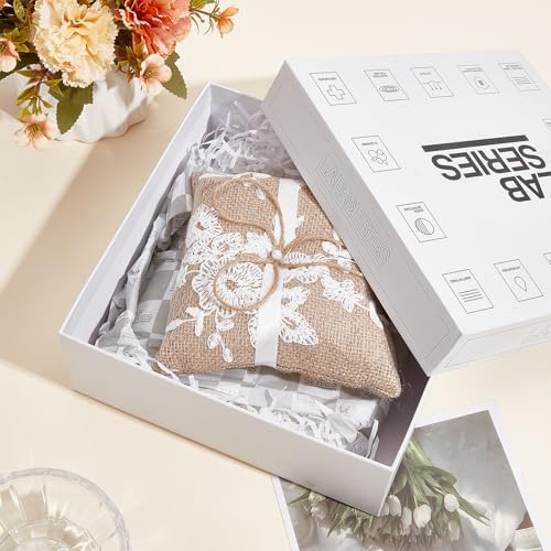 NICENEEDED Ringkissenhalter Für Hochzeit Mit Hund Blumen Ringträger Ring Aufbewahrungstasche Ringkissen Ringkissen Ringkissenhalter