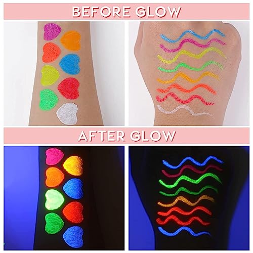 Delineador Líquido Neon UV Glow Blanco Mate miniatura 6