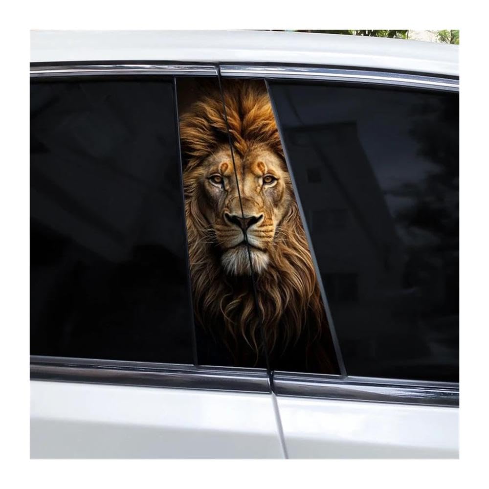 Body Parts 2pcs Car B Pillar Waterproof Decal Vinyl DIY Ferocious Animal(O)