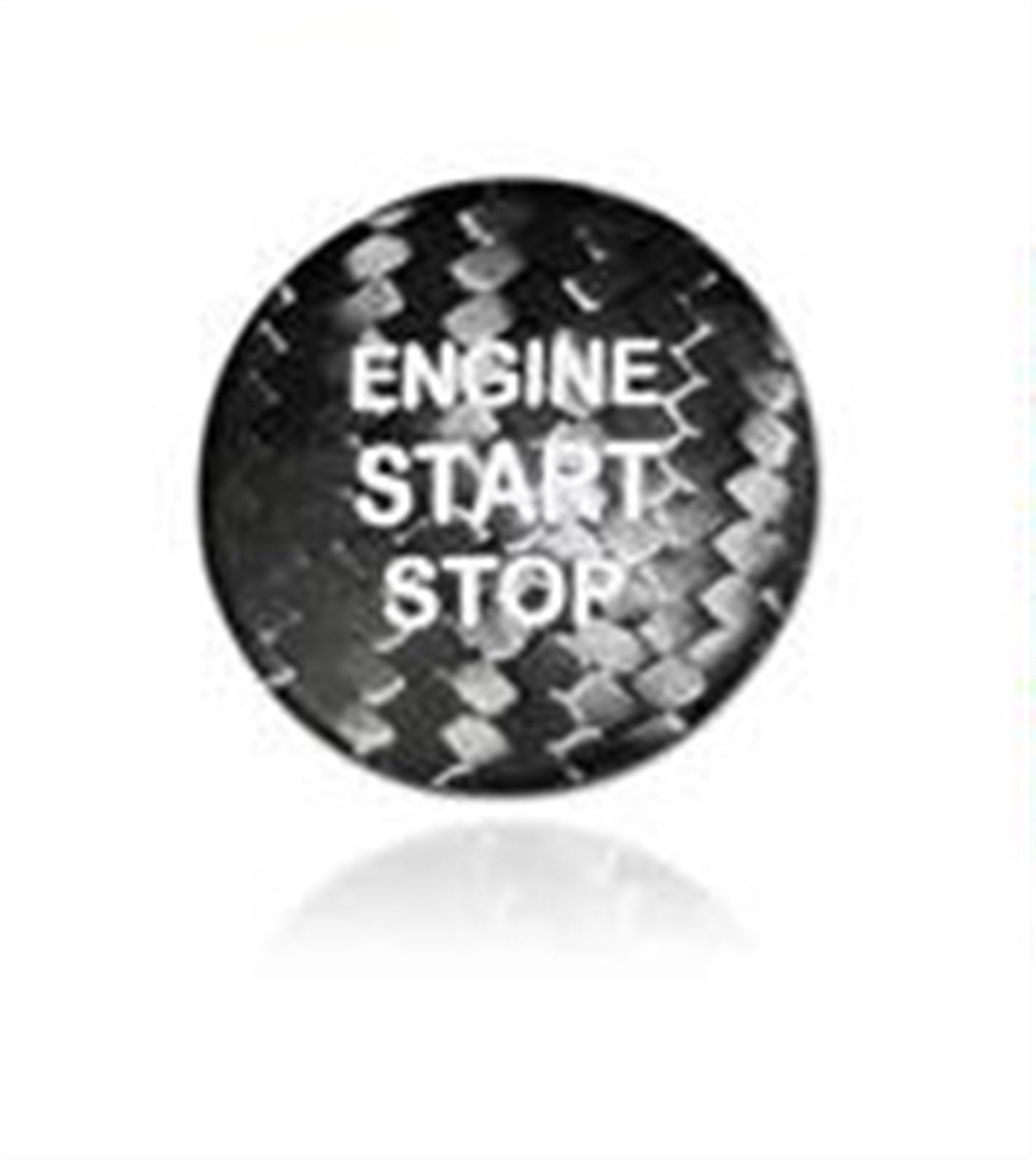 Qibbei Black Carbon Carbon Fiber Car Engine Start Button Trim Sticker Cover For Toyota For Corolla 2014-2018 For Avalon 2019 Stickers(Black Carbon)