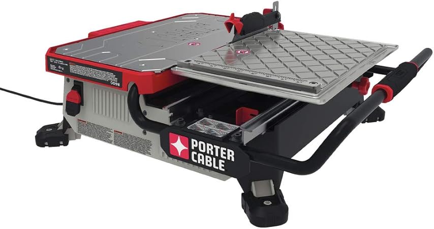 PORTER-CABLE Tile Saw, Wet Saw with 7-inch Cutting Capacity and On-Board Cutting Guide (PCE980) PORTER-CABLE Tile Saw, Wet Saw with 7-inch Cutting Capacity and On-Board Cutting Guide (PCE980)