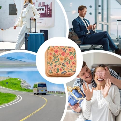 Image of Travel Jewellery Box | Retro Storage Box Portable Jewelry Box | Fabric Jewelry Organizer Creative Travel Accessories for Rings and Jewelry (Small Size)