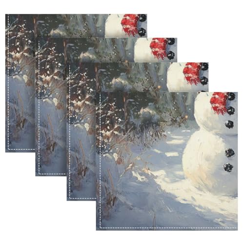 Set de 6 servilletas de tela cuadradas multicolor miniatura 5