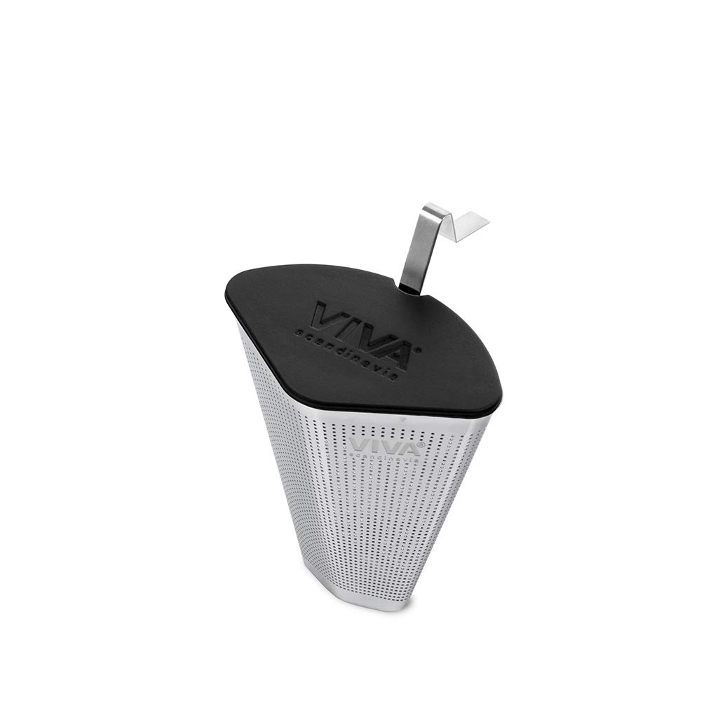 Tea Infuser - Stainless Steel Tea Filter with lid, Dishwasher-Suitable, Perfect for 1 Cup of Tea, for Loose Tea, Black