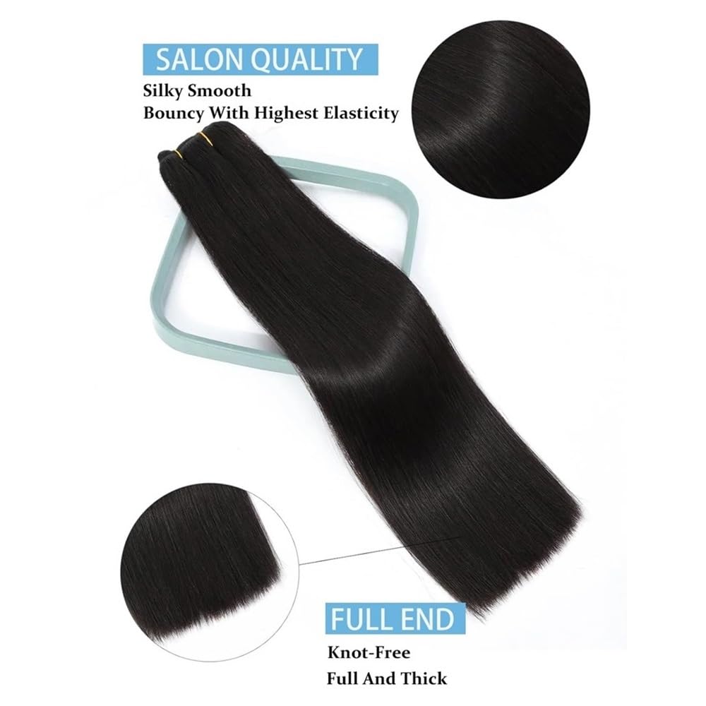 Nakładki na włosy dla kobiet Przedłużanie włosów metodą clip in 100% ludzkich Remy 120 gramów 1B clip-in na całą głowę Messy Hair Bun Hairpiece(20inches)