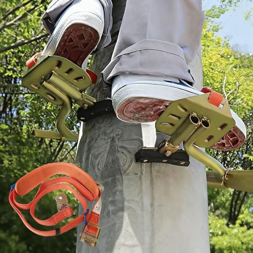 Scarpe da arrampicata antiscivolo regolabili con punte in gomma per arrampicarsi in sicurezza sui pali, dispositivi di protezione individuale per il lavoro, calzature resistenti per attività all'