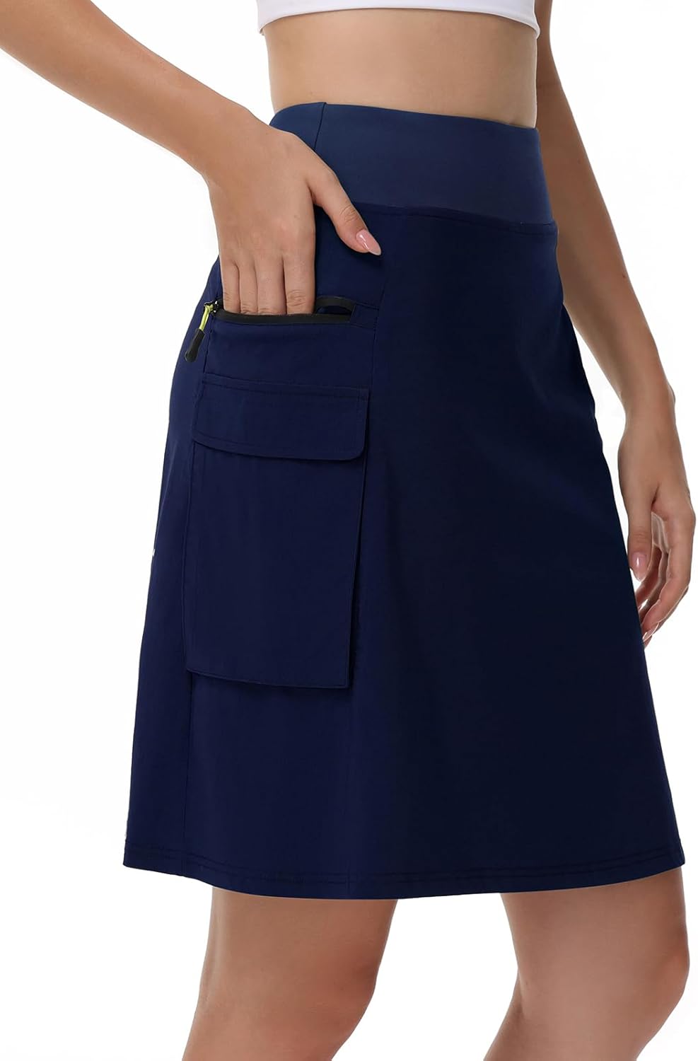 Kimmery Women's Quick Dry Cargo Skirt with 5 Pockets High Waisted Golf Skirts for Casual Hiking - Image 4