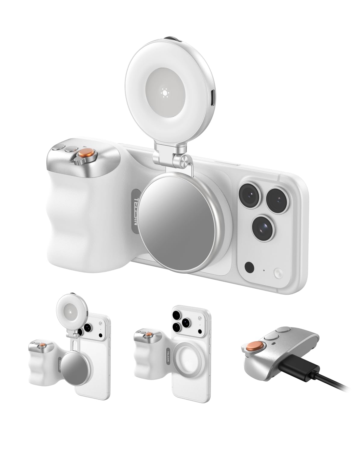 TELESIN Fun Shot Magnetic Phone Holder + C03 Selfie Light Kit