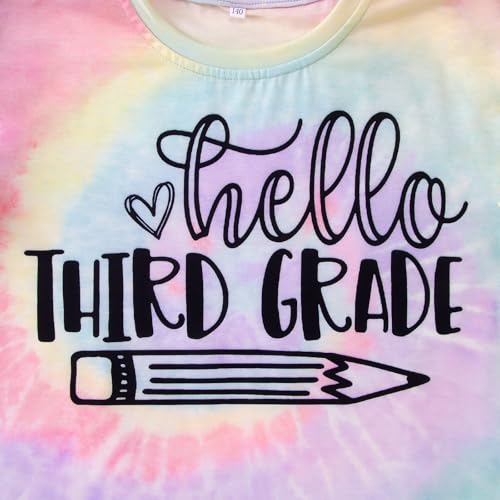 Image of MODNTOGA Kid Girl Boy First Day of School Shirt Back to School T-Shirt Hello Kindergarten 1st 2nd 3rd Grade Graphic Tee Tops