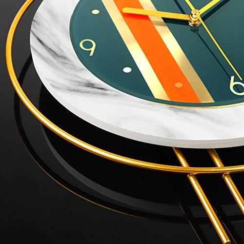 Horloges murales silencieuses à quartz sans tic-tac métal - 3